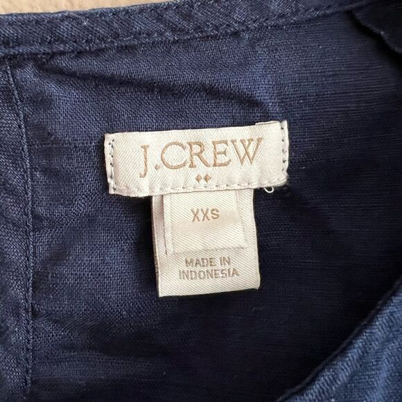 J. Crew Linen Blend Embroidered Shift Dress - Picture 4 of 7